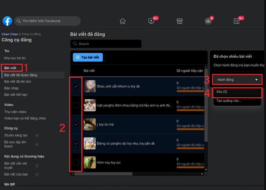 Xóa tất cả bài viết trên fanpage Facebook - Rủi ro cần cân nhắc trước khi xóa Xóa tất cả bài viết trên fanpage Facebook - Rủi ro cần cân nhắc trước khi xóa