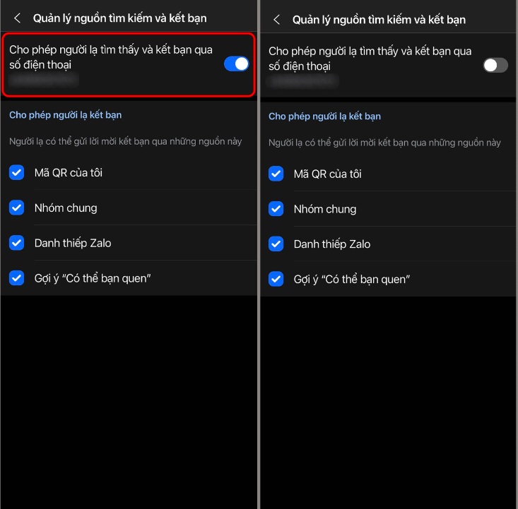 Cách chặn và bỏ chặn tìm Zalo qua số điện thoại - Thao tác trên Zalo cho điện thoại Android