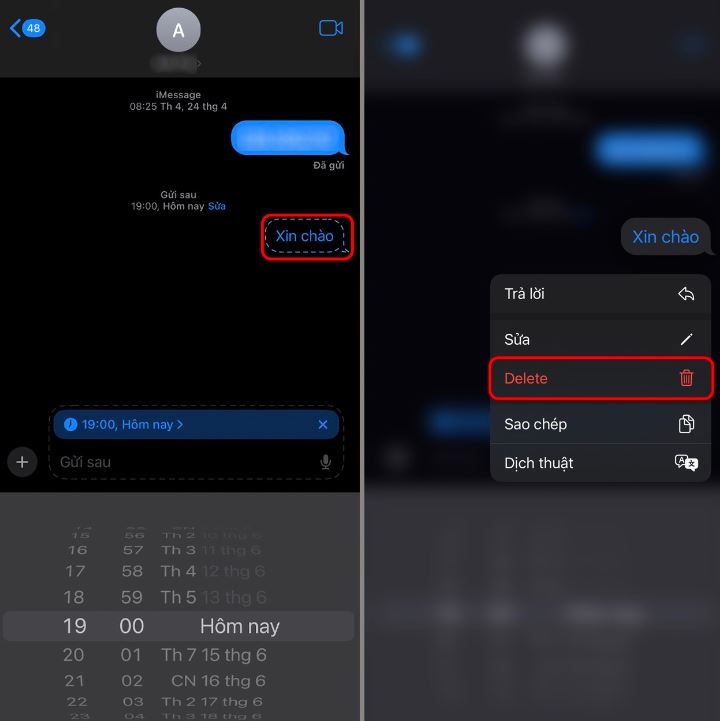 Hẹn giờ gửi tin nhắn trên iOS 18 - Các bước chi tiết sử dụng lịch gửi tin