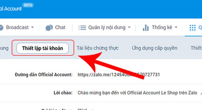 Tạo lời chào tự động trong Zalo OA - Bước 1: Đăng nhập trang quản trị Zalo OA Tạo lời chào tự động trong Zalo OA - Bước 1: Đăng nhập trang quản trị Zalo OA