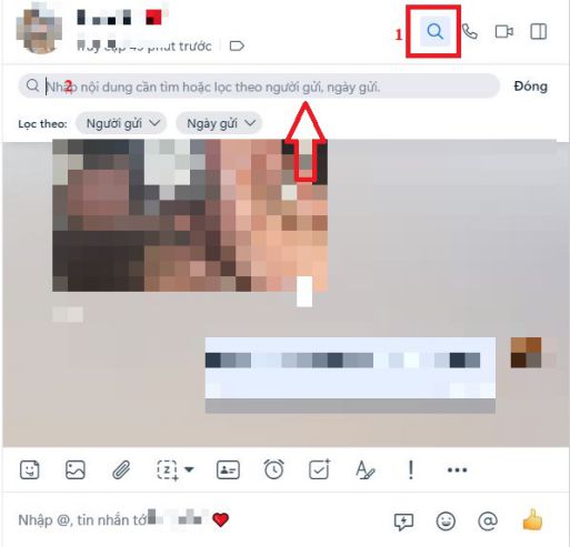 Công cụ Tìm kiếm tin nhắn trên Zalo.