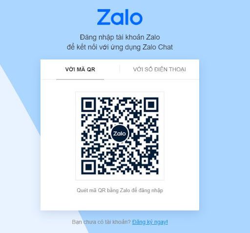 Đăng nhập Zalo Web bằng mã QR
