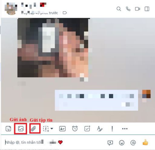 Gửi tập tin trong Zalo.