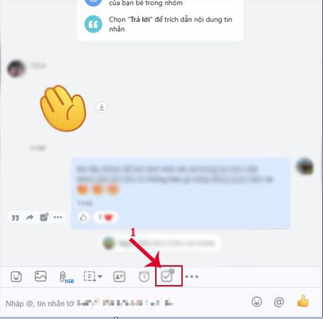 Nhấn vào biểu tượng Giao việc trong Zalo.
